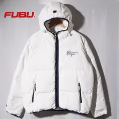 Áo khoác FUBU Down M Trắng 00s Sản xuất năm 2001 Logo Thêu Unisex In B Quần áo HIP HOP Street Oversize Big Silhouette Quần áo cũ Y100