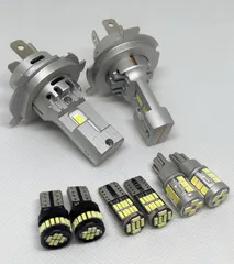 ホンダ N-WGN JH1･2 JH3･4 / 
ホンダ ライフ JC1･2 H20.11～H22.10 高品質 爆光 H4 ヘッドライト T16 バック T10 ポジション ナンバー灯 8点SET ポン付け 車検対応 タイプF