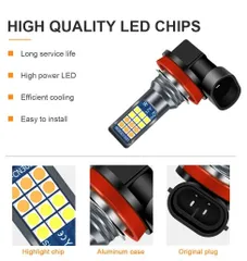 日産 フーガ H21.11～ Y51 爆光 単色 H8/H11/H16 LED フォグランプ バルブ 球 2個SET 特注ハイパワーLEDチップ搭載 ポン付け mới 送料込み Bタイプ