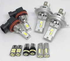 ミラ ココア L675･685S   高品質 爆光 H4 ヘッドライト H8/H11/H16 フォグランプ T16 バックランプ T10 ポジション T10 ナンバー灯 10点SET ポン付け 車検対応