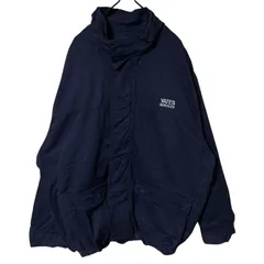 Áo khoác blouson 2XL màu xanh hải quân làm việc thêu oversize áo khoác ngoài dài tay nữ unisex nam Mỹ Vintage quần áo CHM