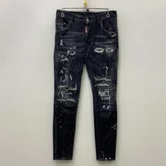 [Cửa hàng Kakogawa] DSQUARED2 đã qua sử dụng | Quần denim Dsquared jean siêu lấp lánh hàng nội địa chính hãng s74lb0919 s30503 Đen Size: 42 [108]