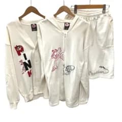 ♪♪ Bộ áo khoác cardigan 3 món PINK PANTHER áo hoodie và quần short nam SIZE L