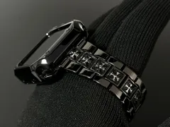 Đen★アップルウォッチバンド メタル ステンレスベルト Đenクロス Apple Watch保護カバー メッキTPUケース 38 40 41 42 44 45 46 49mm ultra1 2 3 nam nữ 高級 重厚感 十字架 ゴシック調