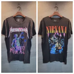 Áo phông của Metallica và Công lý cho mọi người/Áo thun của ban nhạc Nirvana