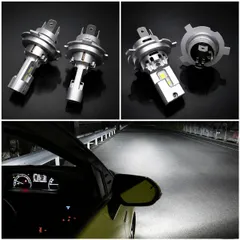 日産 レパード S61.2～S63.7／S63.8～H3.12 F31 爆光 改良版 CSP LEDヘッドライト H4 特注ハイパワーチップ搭載 純trắng 車検対応 冷却ファン搭載 取付角度360度調整可能 2個bộ mới miễn phí vận chuyển