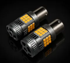 三菱 トッポ BJ ワイド H11.1～H13.12 リア H43･48A 爆光 S25(BA15S) アンバー LED ウインカー 冷却ファン搭載 ハイフラ防止抵抗内蔵 2個bộ 車検対応