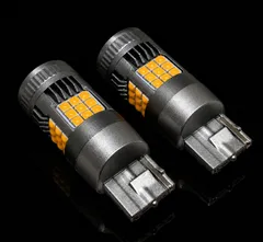 三菱 eKスペース H26.2～R2.2 フロント／リア B11A 爆光 T20 シングル/T20ピンチ部違い兼用 アンバー LED ウインカー 冷却ファン搭載 ハイフラ防止抵抗内蔵 2個bộ 車検対応