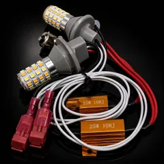 トヨタ コロナ プレミオ H9.12～H13.11 AT/CT/ST21系 高輝度 ウインカー ポジション化キット S25 ピン角違い(BAU15s) シングル 150度 LED バルブ 54連搭載 trắng&黄 ハイフラ防止抵抗器付 mới miễn phí vận chuyển