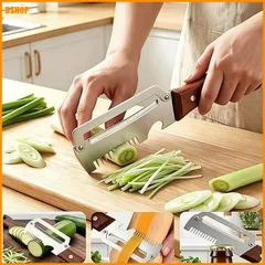 miễn phí vận chuyển★ピーラー 多機能 3in1 ピーラー 千切り 皮むき 栓抜き対応 プレミアムステンレス製 1.8mm厚刃 超鋭利 切れ味