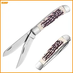 miễn phí vận chuyển★MOSSY OAK 折りたたみナイフ フォールディングナイフ Túiナイフ 2枚刃 全長18.5cm 刃渡りkhoảng 7.2c