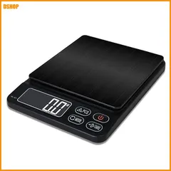miễn phí vận chuyển★はかり デジタル デジタルスケールはかり 3000g 計量器 0.1g単位 3kg キッチン クッキングスケール (ブラ