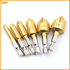 miễn phí vận chuyển★皿取り錐ドリル 皿取りビット ドリル刃 面取りビット 6~19mm 座グリビット ぐり HSS鋼 六角軸 ドリルビット