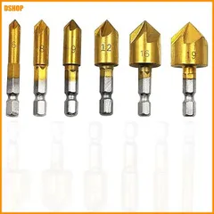 miễn phí vận chuyển★LeTradeJP 皿取り錐ドリル ビット 6～19mm 六角軸 HSS鋼 穴あけ工具下穴錐 座ぐり チタンコーティング