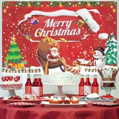 【数量giới hạn】サンタ 185*110cm パーティー 飾り付け バナー Christmas Merry クリスマス飾り タペストリー クリスマス Paready