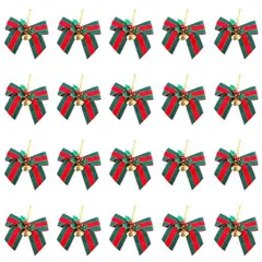 【数量giới hạn】インテリア クリスマスツリー装飾 DIY手作り dễ thương 20個bộ 鈴付き (幅：2.5cm) 蝶結び クリスマスオーナメント