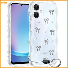 miễn phí vận chuyển★for Galaxy A25 5G SC-53F SCG33 かわいい ケース シルバー ミニリボン thời trang 韓国うね