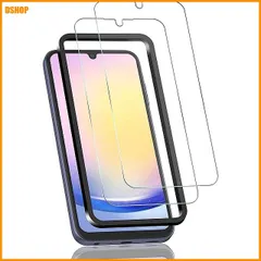 miễn phí vận chuyển★Nutmeg 対応 Galaxy A25 5G ガラスフィルム 2枚入り ガイド枠付き 高透過率