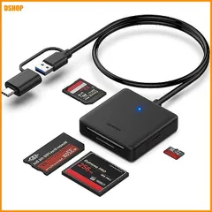 miễn phí vận chuyển★BENFEI USB 3.0/USB-C 4-in-1カードリーダー SD/TF(Micro SD)/MS/CF対応 O