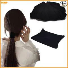 miễn phí vận chuyển★ヘアゴム đen 髪ゴム 髪留め ゴム 太め 跡がつかない đenゴム ヘアアレンジ グッズ ヘアリング お団子ヘアゴム ブラッ