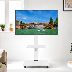 PETOOP テレビスタンド 壁寄せ キャスター付き テレビ台 VESA600×400mm (ミルク trắng) 226d239c