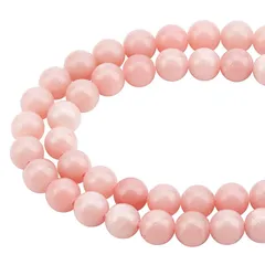 SUPERFINDINGS khoảng 116個 ナチュラルHồngオパールビーズ ストランド 6mm ラウンドルースビーズ オパールジェムストーンルースビーズ ブレスレットジュエリーメイキング用クリスタルエネルギーストーンビーズ 穴：1mm