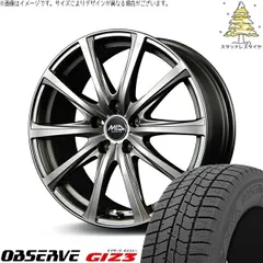 アウトバック 225/65R17 スタッドレスタイヤ ホイール 4本bộ | トーヨータイヤ オブザーブ ギズスリー × エムアイディー MIDホイール V25 メタリックXám 17インチ 7.0J +48 5穴100