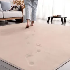【数量giới hạn】190x240cm ホットカーペットカバー 撥水 厚手15mm Be 洗える 3畳 ラグマット ラグ 低反発 カーペット aicomri