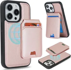 【数量giới hạn】MagSafe ケース 対応 iPhone Pro 13 Pro いphone13 ケース マグセーフ Ｈａｖａｙａ 耐衝撃 背面カード収納-Hồng