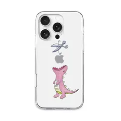 【mới】 AKAN iPhone 16 Pro ケース ソフトクリアケース [ 透明 密着痕防止 TPU 変色しにくいUVプリント 防塵 ワイヤレス充電 ] かわいい phổ biến キャラクター アップル アイフォンケース AK26997i16PR はらぺこザウルス 