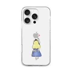 【mới】 AKAN iPhone 16 Pro ケース ソフトクリアケース [ 透明 密着痕防止 TPU 変色しにくいUVプリント 防塵 ワイヤレス充電 ] かわいい phổ biến キャラクター アップル アイフォンケース AK27005i16PR アリス 【国内正規