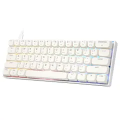 HUO JI 有線 ゲーミングキーボード 60% テンキーレス 青軸 ホットスワップ対応 US配列 | メカニカルキーボード Nキーロールオーバー アンチゴースト対応 RGBバックライト コンパクトデザイン 着脱式USBケーブル ゲーム用 オ 4adc7fb8