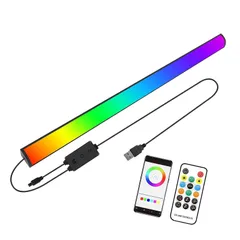☆mới☆ゲーミング ライト磁気USB LEDライトバーRGBドリームMàu sắcアンビエントライト、USB給電366 の照明モードデュアルコントロールウェイゲーム用 PC デスク キーボード モニター TV ディスプレイケース キャビネット バック 35f12291