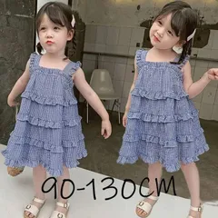 【miễn phí vận chuyển】trẻ em Đầm 女の子 hè 未使用 子供服 Đầm 子供 ドレス ベビードレス 子どもĐầm phong cách thường ngày 肩フリル không tay かわいい 入学式 卒業式 入園式 90 100 110 120 130 xkxiaoz573