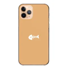 iPhone18 ProMAX ケース カバー アイフォン18プロマックス スマホケース ハードケース 魚の骨 骨 スケルトン かわいい thời trang シンプル ワンポイント 透明ケース クリア Màu sắc05