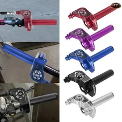 7/8インチ 22mm スロットルグリップ ツイスト式クイックアクション ガススロットル ケーブル付き オートバイ ダートピットバイク 50cc 110c