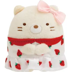 サンエックス(San-X) すみっコぐらし ｢すみっコぐらし×サクマいちごみるくキャンディ｣ てのりぬいぐるみ ねこ MO94301 Kích cỡ：H60×W50×D50mm 