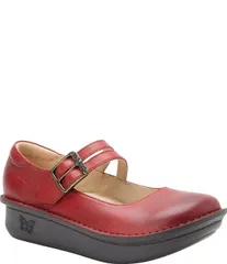 アレグリア nữ Giày サンダル レザー Alegria Paloma Leather Mary Janes Crimson クリムゾン