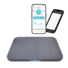 スマートバスマット（Smart Bath Mat）体組成計モデル 【 スマホ連動/体重管理/速乾 洗える ソフト 珪藻土 バスマット/体重・BMI 記録/ダイエット モード搭載/phổ biến/Wi-Fi 対応 】issin (Xám) [Xám]