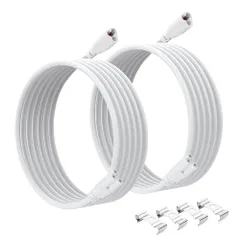 ★mới★SinLoon 3M UL-LP認証LEDチューブライト用延長コード オス-メス接続アダプター T5/T8対応 3ピン一体型 蛍光灯ベース互換 一体化蛍光管ランプホルダー対応 2本bộ (3M)