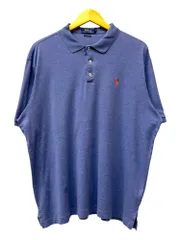 POLORALPH LAUREN (ポロラルフローレン) tay ngắnポロÁo sơ mi CLASSIC FIT クラシックフィット ワンポイント刺繡 Cotton100％ XL Xanh dương nam/025
