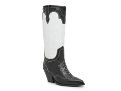 サムエデルマン nữ Giày ブーツ・レインブーツ Sam Edelman James Cowboy Boot WhiteBlack Leather Trắng