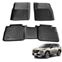 H★ニッサン エクストレイル T33 用 3D フローアマット X-Trail T33 SNT33 型 2022 年 7 月～現行対応 TPE Chất liệu 防水 耐bẩn 耐磨耗 滑り防止 カスタムパーツ 車loại専用設計 インテリア カー用品 3 セッ 4e171833