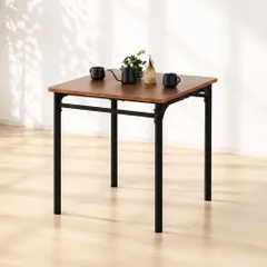 MIRAI-SHOW カフェテーブル 四角 ダイニングテーブル 正方形 北欧 幅70cm 二人用 2人用 2人掛け 角型 70センチ thời trang シンプル 食卓テーブル 木目調 小さめ 単品 (Nâu)ｍａ