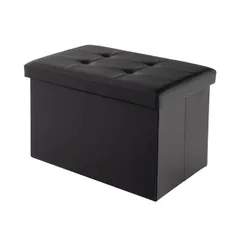 武田コーポレーション 60×38×38cm 小物入れ・片付け・整理整頓 Đen レザー調 収納スツール ワイド E3-LCS60BKｍａ