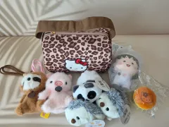 ハローキティ ヒョウ柄 レオパード ポーチ ぬいぐるみ bộ