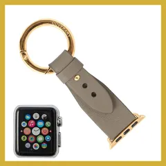 COVERARY 互換品/交換 Apple Watch1 2 3 4 5 6 7 8 9 10 11 12 SE 1 2 3 Ultra 1 2 3 4 吊り下げバンド 本革 カラビナ キーリング 交換ストラップ nam nữ (Xámジュ) 38mm 