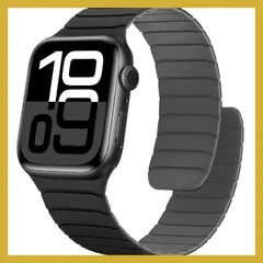 Sixmoat 磁気シリコンバンド コンパチブル Apple Watch 42mm(Series11/10) 41mm 40mm 38mm コンパチブル iWatch スポーツループ 男女兼用 軽量ベルト SE Series 11 10 9 8 7 6 5 4