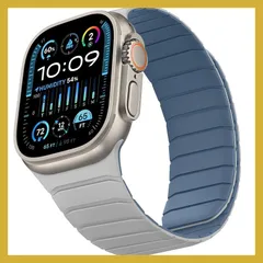 Sixmoat 両面リバーシブルストラップ コンパチブル Apple Watch 42mm(Series 11/10) 41mm 40mm 38mm、磁気式リストバンド ソフトシリコンバンド iWatch Ultra 3 2 1 SEシリーズ 11 10 9 