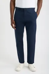 フューゴ nam Quần/váy phong cách thường ngàyQuần スリムフィットール Cotton HUGO David Slim Fit Stretch Cotton Pants Regular Tall DARK BLU